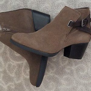 New Taupe Suede Ankle Boots